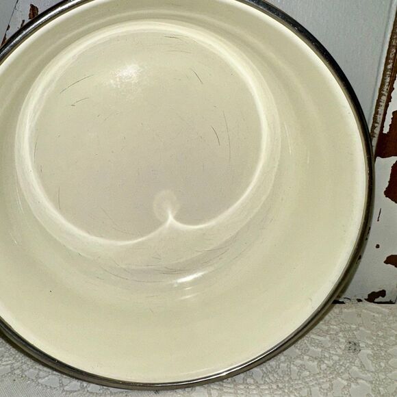 Vintage Roosters Enamel Metal Mixing Nesting Bowls Set of 3 - Picture 3 of 9